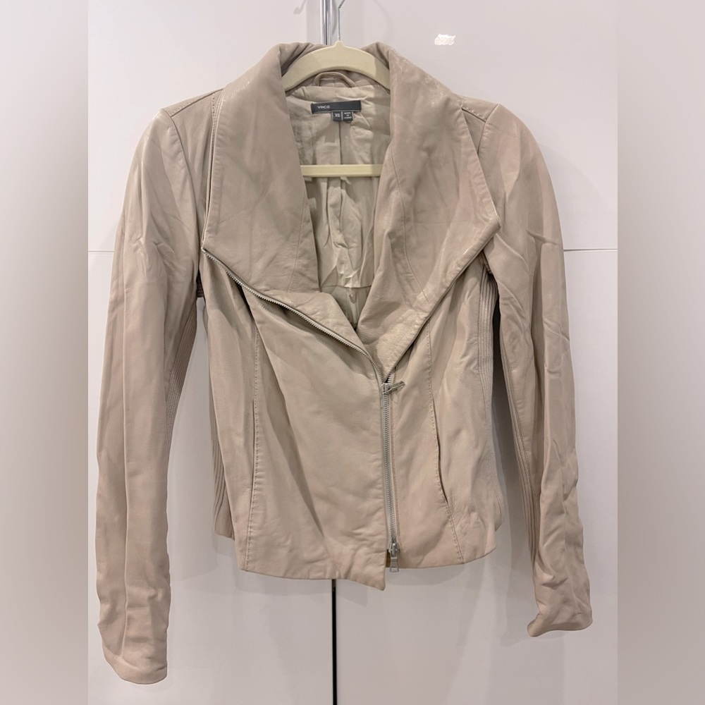 VINCE WOMEN’S LEATHER MOTORCYCLE JACKET